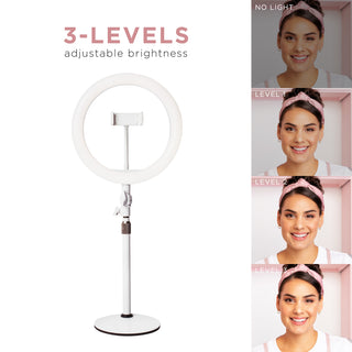 Brightness levels of LITTIL Superstar Ring Light. Three levels.