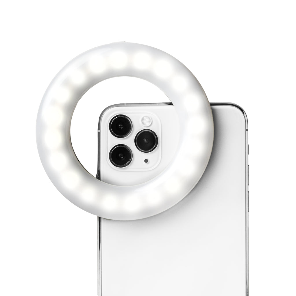 LITTIL Selfie One Ring Light on a iPhone.